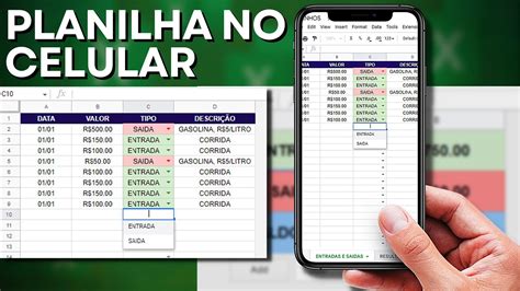 Como Fazer Planilha Para UBER Google Planilhas Usar No Celular