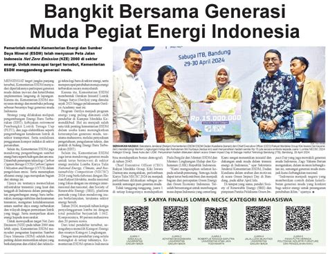 Bangkit Bersama Generasi Muda Pegiat Energi Indonesia Koran Humas Ugm