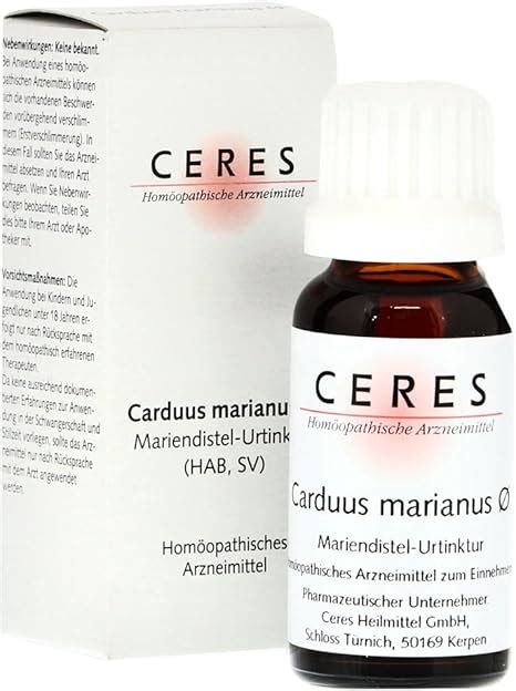 Ceres Carduus Marianus Urtinktur Amazon de Drogerie Körperpflege