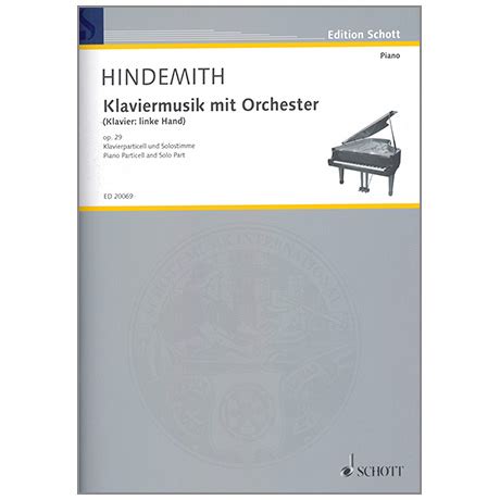 Hindemith P Klaviermusik Mit Orchester Op Klaviernoten Paganino