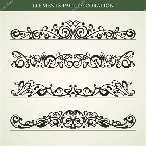 elements page decoration stock vector  hydognik