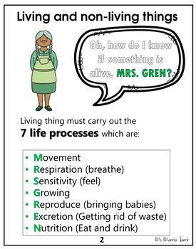 The 7 Life Processes : (MRS GREN) by Ms Marwa Tarek | TpT | Science ...