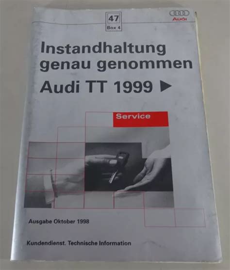 Werkstatthandbuch Instandhaltung Genau Genommen Audi Tt Cabrio Coup