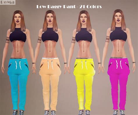 The Sims 4 Pants 21 Colors Baggy Pant Baggy Pants