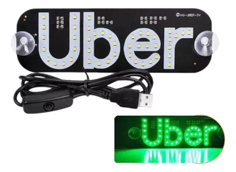 Placa Letreiro Led Digital Usb Carro Motorista De Aplicativo Mercadolivre