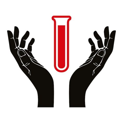 Premium Vector Hands With Test Tube Vector Symbol