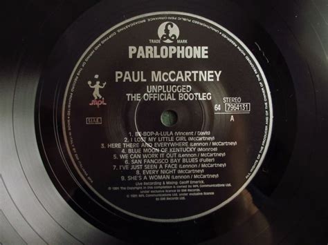 Paul Mccartney Unplugged The Official Bootleg Guitar Records