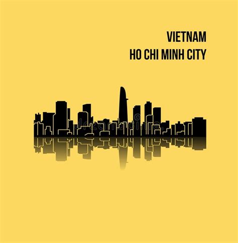 Ho Chi Minh Vietnam City Skyline Vector Silhouette Stock Vector