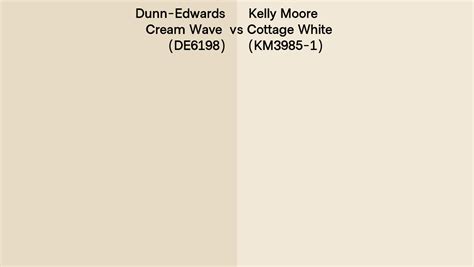 Dunn Edwards Cream Wave DE6198 Vs Kelly Moore Cottage White KM3985 1