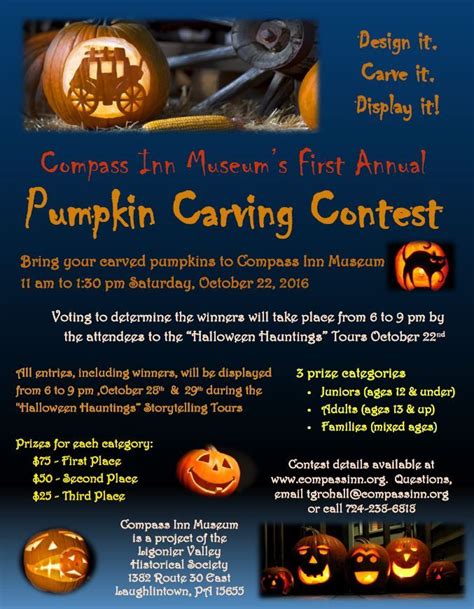 Ligonier PA 1st Annual Pumpkin Carving Contest At Compass Inn Museum