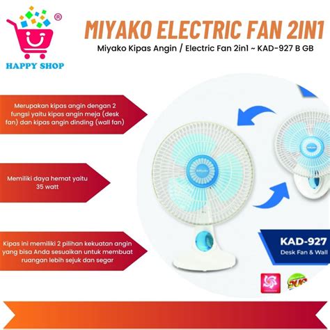 Jual Miyako Kipas Angin Electric Fan In Kad B Gb Shopee