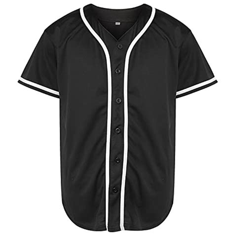 Phoneutrix Blank Plain Hip Hop Hipster Baseball Jersey Button Down