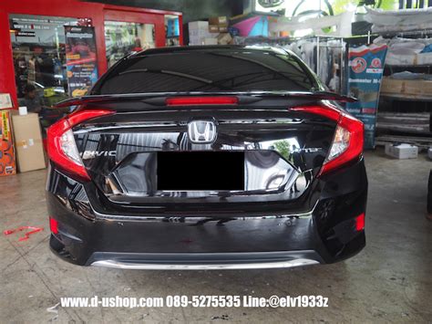 สปอยเลอร์หลังตรงรุ่น Honda Civic All New 2016 Fc ทรงrs D Ushop