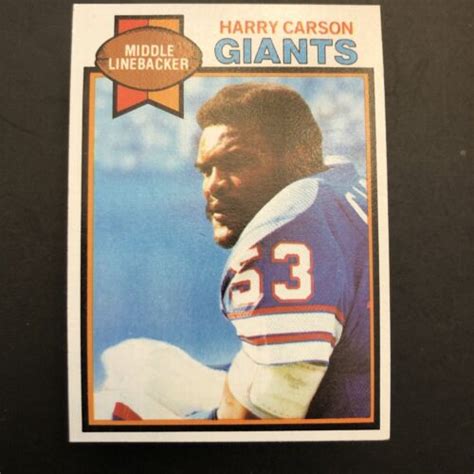 Topps Harry Carson New York Giants Fottball Card Hof Ebay