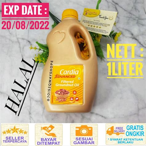 Minyak Kacang Tanah CARDIA ADVANCED FILTERED GROUNDNUT OIL 1 LT