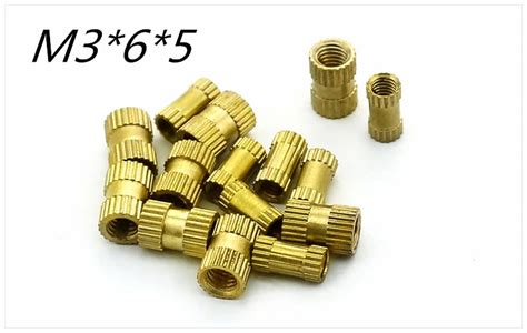 Pcs Lot Brass Knurl Nuts M Mm L Mm Od Metric Threaded Nuts