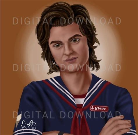 Steve Harrington Stranger Things Digital Art Steve The Hair