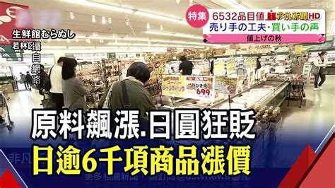 日圓貶值 原料價飆 日10月逾6千項商品漲價 國際 非凡新聞