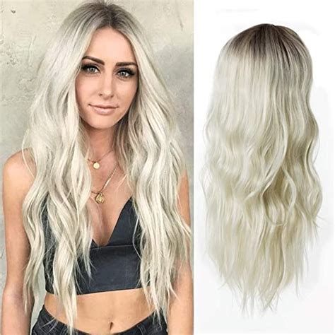 Long Platinum Blonde Long Blonde Wig Blond Ombre Long Wavy Hair