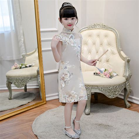 Cheongsam For Kids Girl Chinese Dress Cheongsam Elementary School Girl