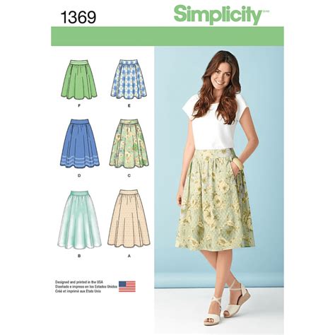 Misses Flare Skirts In Three Lengths And Variations Simplicity Sewing