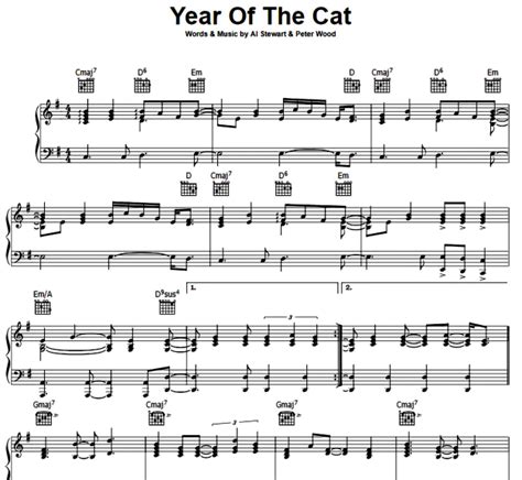 Al Stewart - Year Of The Cat Free Sheet Music PDF for Piano | The Piano ...