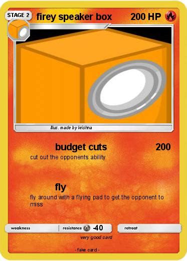 Pokémon firey speaker box - budget cuts - My Pokemon Card