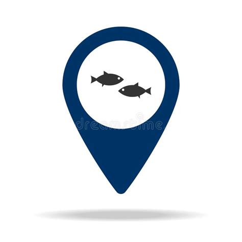 Place of the Aquarium in Blue Map Pin Icon. Element of Map Point for ...