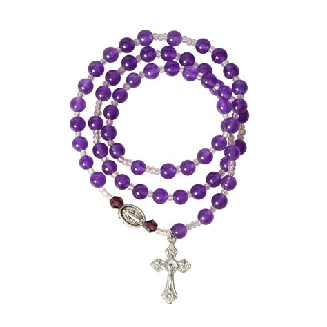 Lavender Rosary Wrap Bracelet The Catholic Company