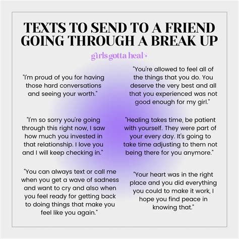 Texts to send to a friend going through a break up | Messages for ...