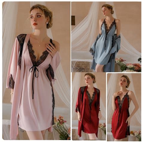 Jual M L NEW Satu Set Kimono Baju Tidur Sexy Lingerie Wanita Y46