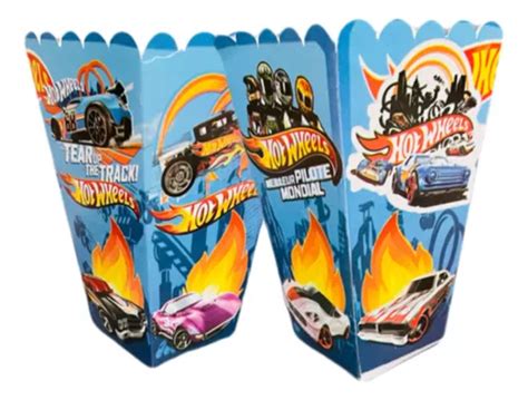 70 Cajas Palomeros Hot Wheels Palomitas Envase Carton Fiesta MercadoLibre