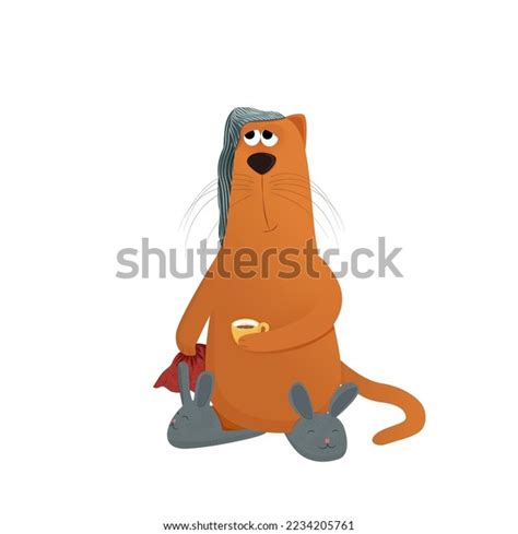 Picture Funny Fat Cat Stock Vector Royalty Free 2234205761 Shutterstock