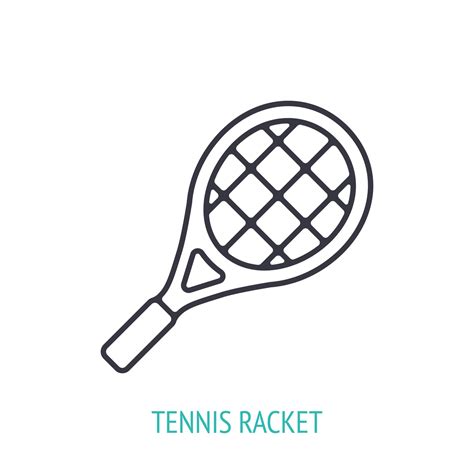 Tennis Racket Outline Icon Vector Art At Vecteezy