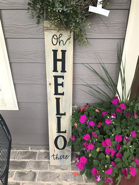 Hello Porch Sign For A Warm Welcome
