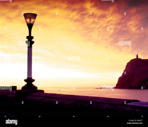 Sunset at Port Erin, Isle of Man Stock Photo - Alamy