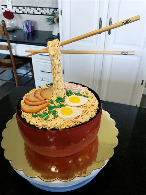 Ramen Noodle Themed Cake Cake Pastel Cakes Fondant Cake Designs