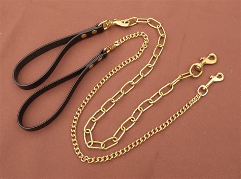 Brass Chain Dog Lead Lightweight 1m Bellman And Flint
