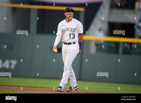 Colorado Rockies Second Baseman Alan Trejo 13 In The Fourth Inning Of