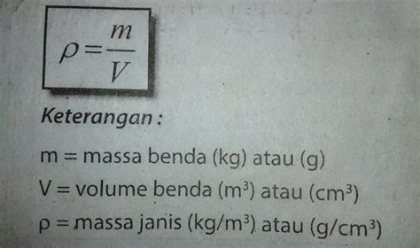 Massa Jenis Zat Pengertian Rumus Hitung Fisika Smp Kelas Dwi