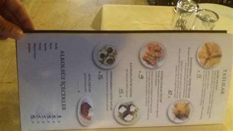 Menu At Benusen Meyhane Istanbul Ne Et Mer Sk No D