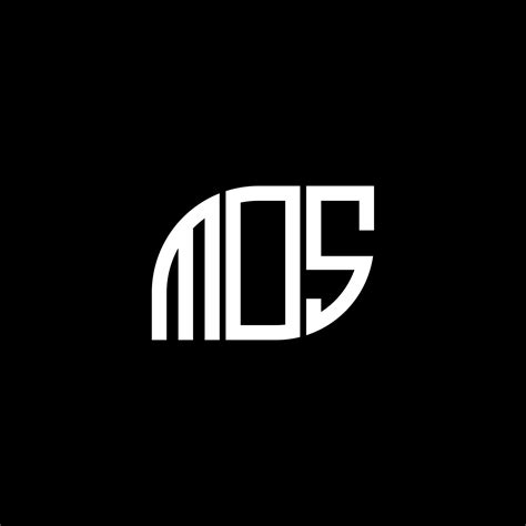 MOS letter logo design on black background. MOS creative initials ...