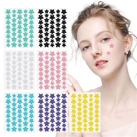 40pcs Colorful Pe Pimple Patches Cute Star Shaped Pimple Cover Sticker