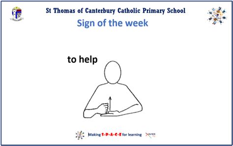 Making Space For Everyone Makaton Sign Of The Week St Thomas Of