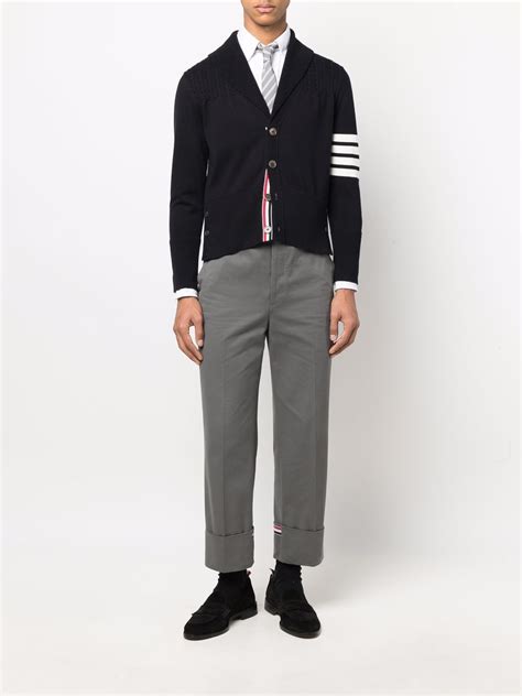 Thom Browne Bar Stripe Cardigan Farfetch