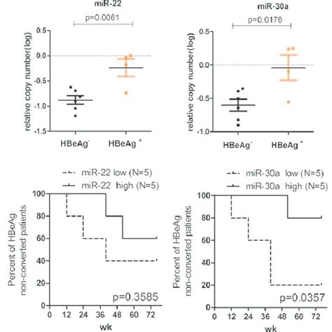 Relationships Between Baseline Levels Of Hbsag Carried Mirna And Hbeag Download Scientific