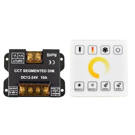 Dual White Cct Controller For Led Strips With Rf Touch Panel V Dc