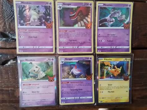 6 GENGAR MEWTWO Pikachu Gx VMAX 057 198 Holo Art Pokemon Card Ex Promo