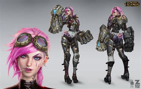 Vi Official Concept Art Diseño De Personaje Femenino Diseño De