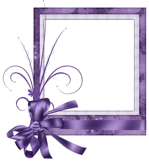 Add A Touch Of Elegance With A Cute Purple Transparent Frame And Bow